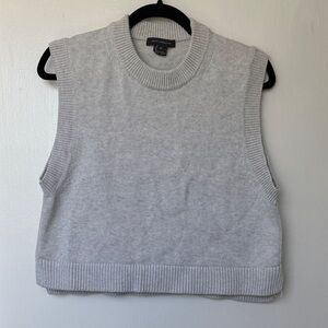 French Connection Light Gray Sleeveless Knit Sweater Vest